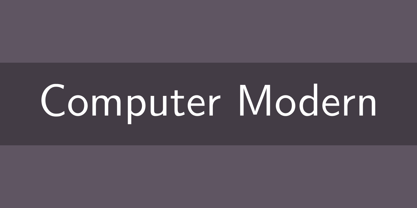 Czcionka Computer Modern